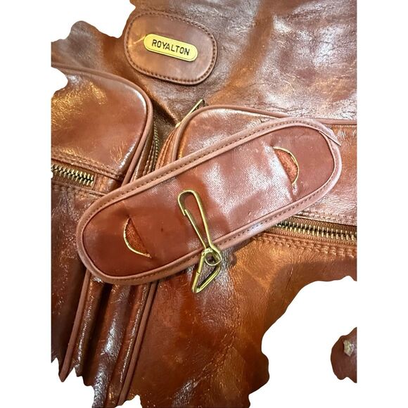 Royalton Men's Brown Trim Folding Suit Garment Bag One Size - Picture 8 of 10